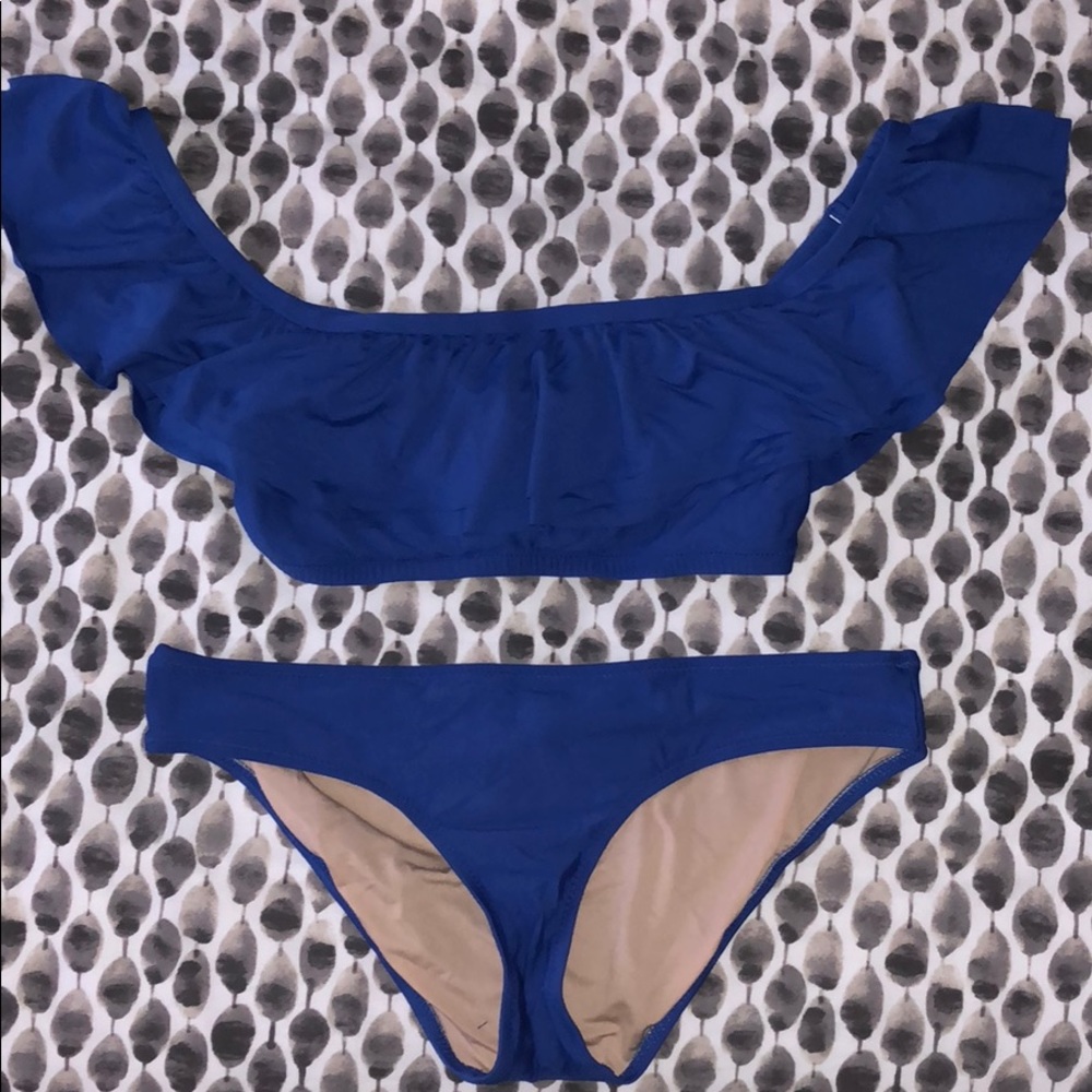 J Crew Off the Shoulder Bikini Set